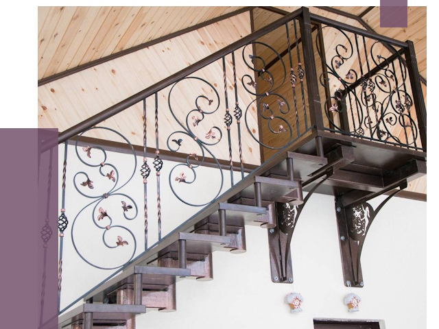 Кованые лестницы в Урюпинске от 80348 руб. под ключ