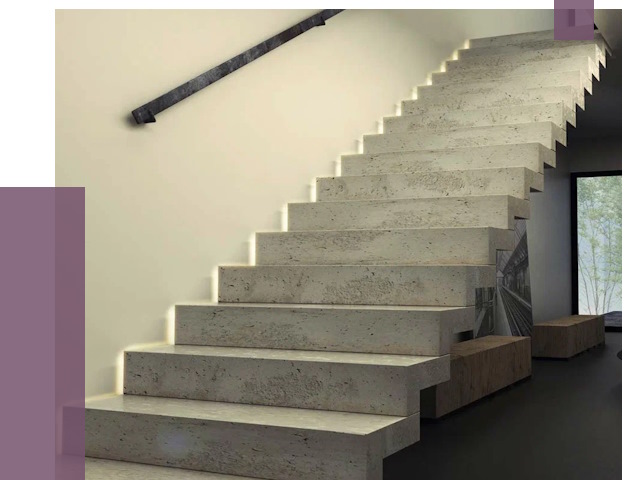 Облицовка бетонных лестниц в Урюпинске от 4635 руб/м2 