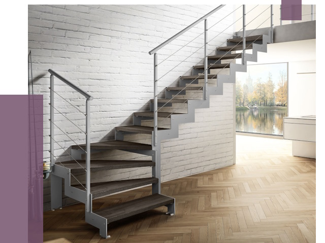 Г-образные лестницы под ключ в Урюпинске от 37341 руб. | ПРОЛЁТ-Рюп