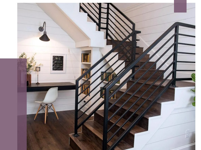 Перила для лестницы в доме в Урюпинске от 7468 руб. — ПРОЛЁТ-Рюп