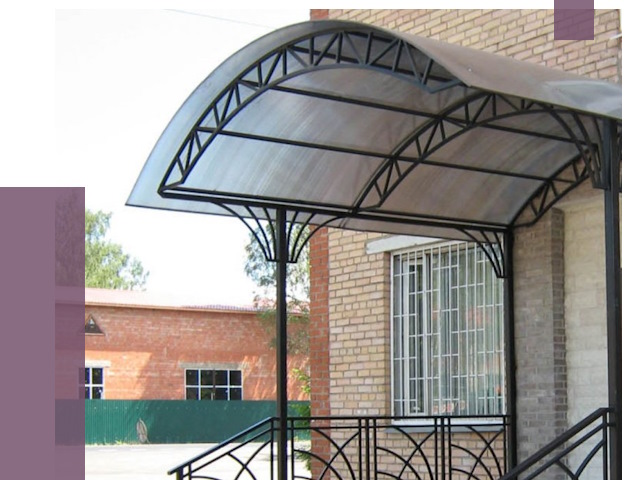 Металлические навесы и козырьки в Урюпинске от 12876 руб.