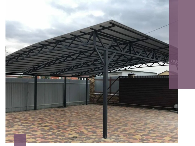 Недорогие навесы под ключ в Урюпинске — изготовление и монтаж