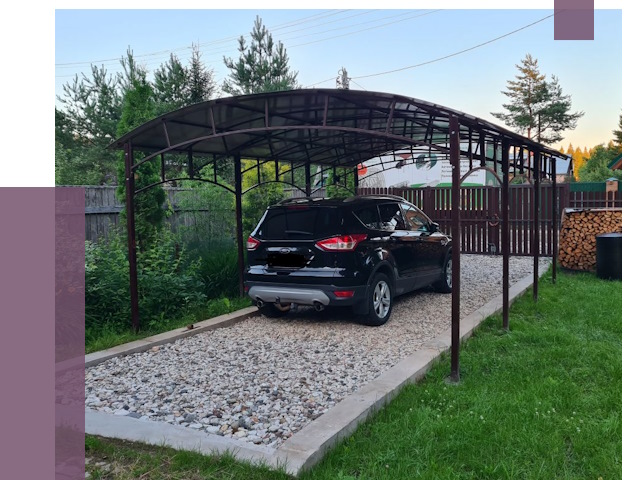 Навесы для автомобиля в Урюпинске от 13237 руб.  | ПРОЛЁТ-Рюп