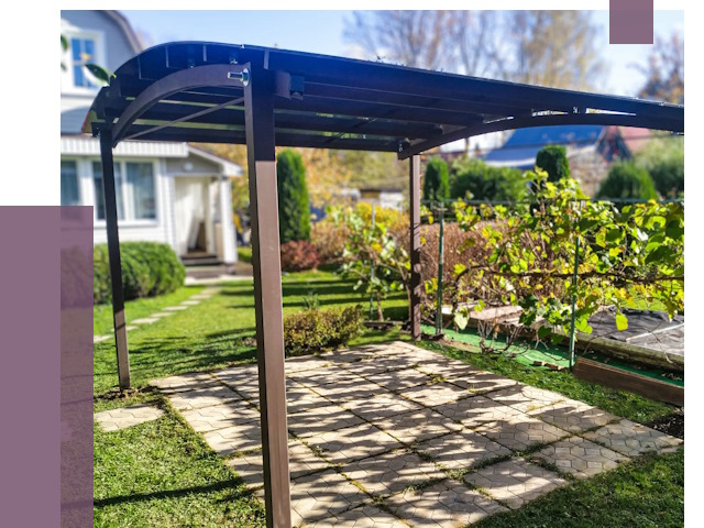 Навесы для дачи в Урюпинске от 12825 руб. под ключ — ПРОЛЁТ-Рюп