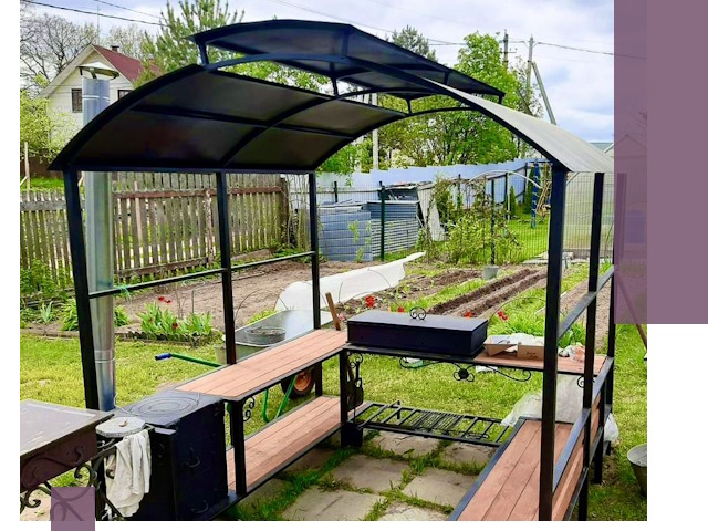 Навесы для барбекю в Урюпинске: изготовление, монтаж и демонтаж