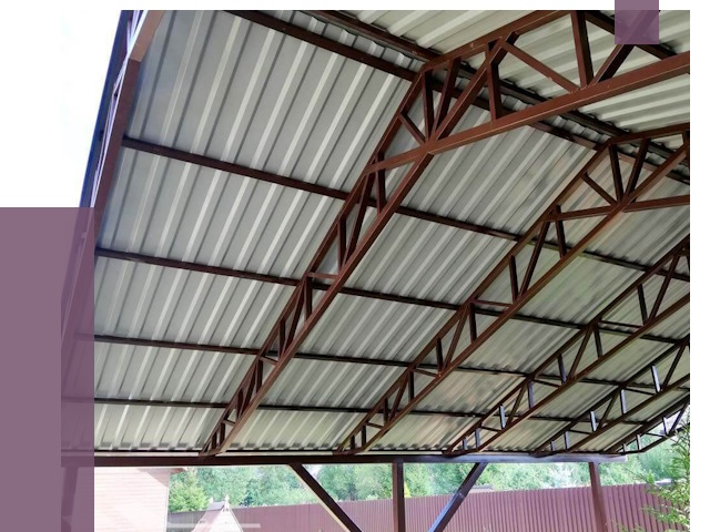 Навесы из профнастила в Урюпинске от 7417 руб. | ПРОЛЁТ-Рюп