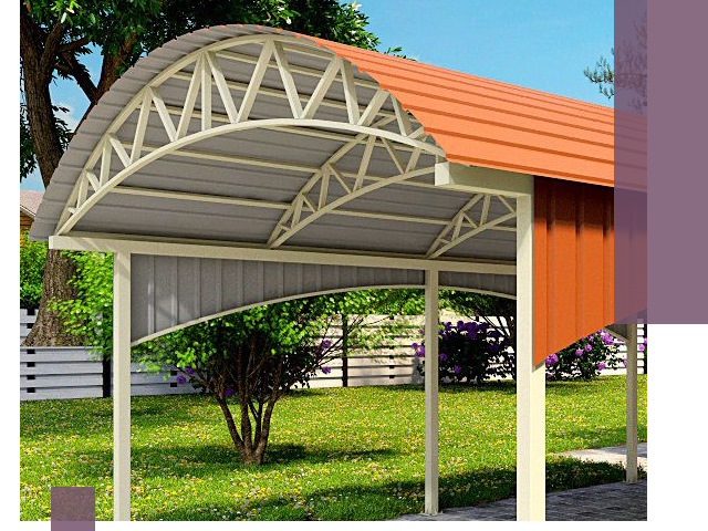 Навесы из профнастила под ключ в Урюпинске — установка и монтаж