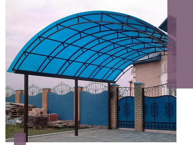 Арочные навесы под ключ в Урюпинске — изготовление и монтаж