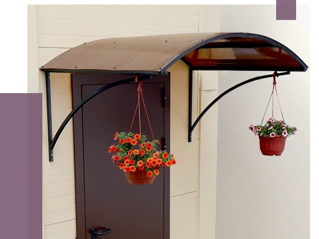 Козырьки над входом в Урюпинске от 14936 руб.  | ПРОЛЁТ-Рюп