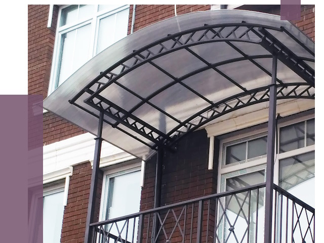 Козырьки над балконом в Урюпинске от 8704 руб.  | ПРОЛЁТ-Рюп