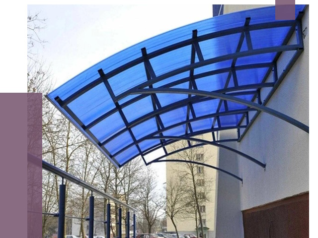 Козырьки из поликарбоната в Урюпинске от 4326 руб. под ключ | ПРОЛЁТ-Рюп