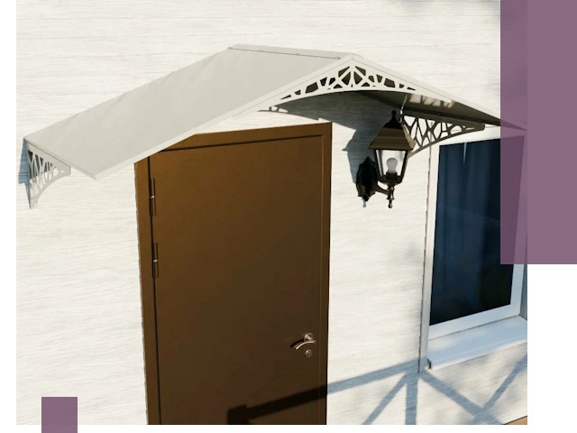 Металлические козырьки на входы и террасы в Урюпинске