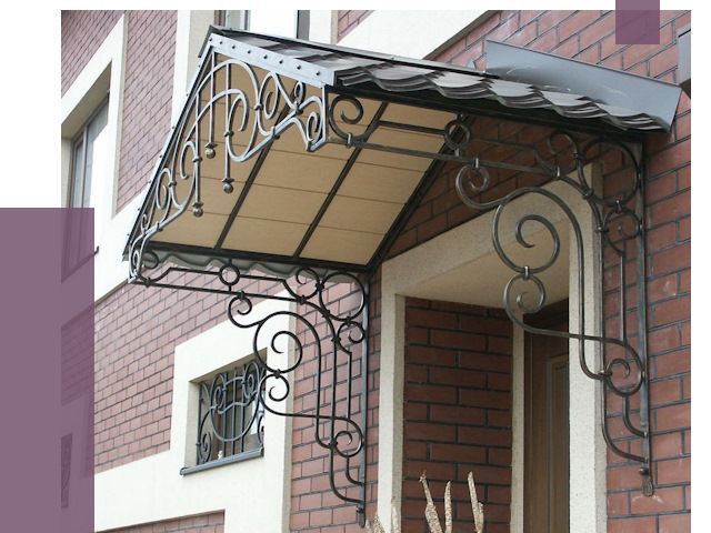 Двускатные козырьки в Урюпинске под ключ от 12876 руб.